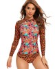Split-Joint Floral &Leopard Printed Split Wetsuits Split-Joint Floral &Leopard Printed Split Wetsuits