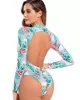 Floral-Print Long Sleeve Zipper Wetsuit