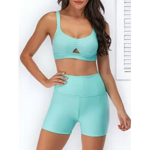 Solid Color Simple Shorts Split Wetsuit