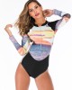 Contrast Zipper Collar One Piece Wetsuit Contrast Zipper Collar One Piece Wetsuit