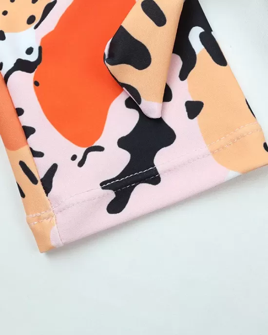 Floral Print Long Sleeve Tie Side Tight Wetsuit Floral Print Long Sleeve Tie Side Tight Wetsuit