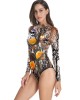 Halloween Pumpkin-Print Long-Sleeves Wetsuit