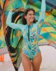 Fruit Printed Long Sleeves Zipper Surfing One-Piece Wetsuit