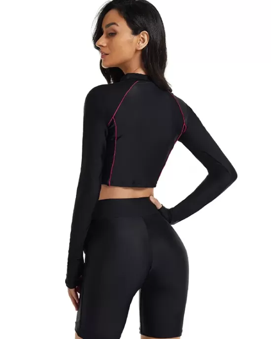 Long-Sleeves Zipper High-Waisted Split Wetsuits