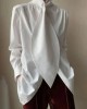 White Inspired Designer Oversize Tops Shirt Blouse