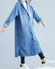 Original Lapel Long Sleeve Denim Outerwear&Trench