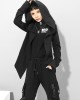 Original Solid Irregularity Elasticity Hooded Outwear