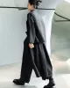 Loose Split-Joint Black False Two Trench Coat