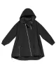 Fashion Irregularity Loose Solid Color Zipper Hooded Outerwear