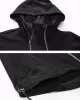 Fashion Irregularity Loose Solid Color Zipper Hooded Outerwear