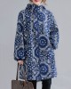 Vintage Ramie Cotton Printing Outerwear&Coat