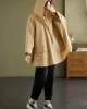 Loose Solid Color Buttoned Hooded Long Sleeves Trench Coat