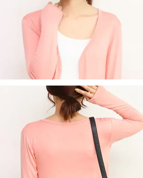 Casual Loose Long Sleeves Solid Color Outerwear