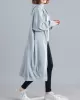 Casual Loose Long Sleeves Solid Color Hooded Outerwear