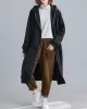 Casual Loose Long Sleeves Solid Color Hooded Outerwear