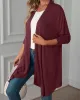 Solid Color Long Sleeves Loose Statement Collar Outerwear