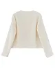 Original Creation Long Sleeves Loose Buttoned Solid Color Round-Neck Outerwear