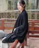 Casual Loose Batwing Sleeves Solid Color Outerwear