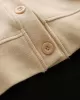 Casual Long Sleeves Loose Buttoned Solid Color Hooded Knitting Outerwear