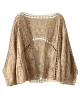 Seven-Quarter Sleeves Crochet Hollow Solid Color Outerwear