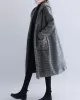 Loose Plaid Woolen Hood Coat