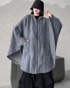 Casual Batwing Sleeves Loose Zipper Jackets Outerwear