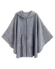 Casual Batwing Sleeves Loose Zipper Jackets Outerwear