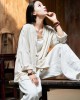 Soft Beige Ramie Cotton Blouse Outwear