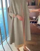 Simple Sleeveless Solid Color Round-Neck Cape Outerwear