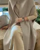 Simple Sleeveless Solid Color Round-Neck Cape Outerwear