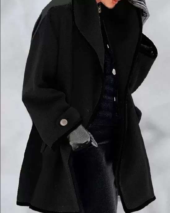 Buttoned Long Sleeves Stand Collar Outerwear Coats