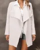 Solid Color Batwing Sleeves Long Sleeves Lapel Outerwear