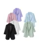 Solid Color Split-Side Sun Protection Long Sleeves Loose Notched Collar Outerwear Blazer