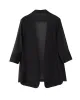 Solid Color Split-Side Sun Protection Long Sleeves Loose Notched Collar Outerwear Blazer