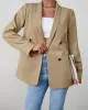 Split-Joint Long Sleeves Loose Lapel Outerwear Blazer