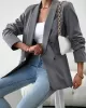 Split-Joint Long Sleeves Loose Lapel Outerwear Blazer