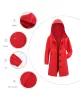 Buttoned Drawstring Elasticity Hooded Pockets Split-Back Waterproof Long Sleeves Loose High-Neck Trench Coats