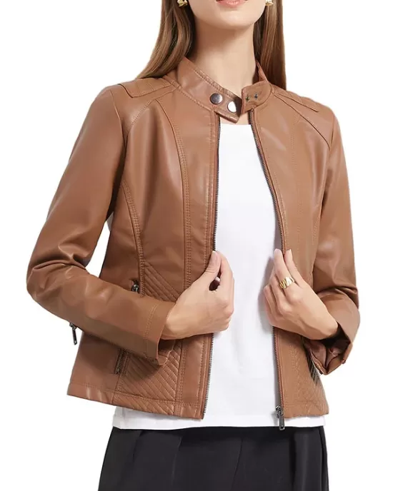 Buttoned Pockets Split-Joint Zipper Long Sleeves Plus Size Stand Collar Outerwear Jackets