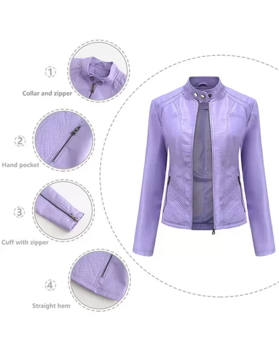 Buttoned Pockets Split-Joint Zipper Long Sleeves Plus Size Stand Collar Outerwear Jackets