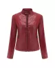 Buttoned Pockets Split-Joint Zipper Long Sleeves Plus Size Stand Collar Outerwear Jackets