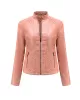 Buttoned Pockets Split-Joint Zipper Long Sleeves Plus Size Stand Collar Outerwear Jackets