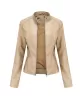 Buttoned Pockets Zipper Long Sleeves Plus Size Stand Collar Outerwear Jackets