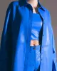 Solid Color Split-Joint Long Sleeves Loose Lapel Outerwear Jackets