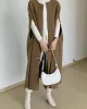 Solid Color Loose Sleeveless Round-Neck Outerwear Cape