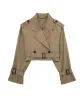 Split-Joint Long Sleeves Loose Lapel Jackets