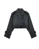 Split-Joint Long Sleeves Loose Lapel Jackets