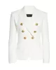 Buttoned Long Sleeves Notched Collar Outerwear Blazer