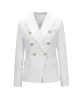 Buttoned Long Sleeves Notched Collar Outerwear Blazer