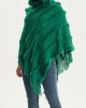 Hooded Keep Warm Solid Color Tasseled Shawl&Cloak Cape