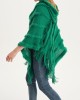 Hooded Keep Warm Solid Color Tasseled Shawl&Cloak Cape